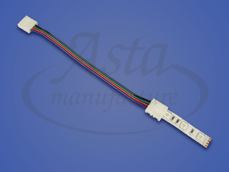 Коннектор LED CN2-10 мм (5050 RGB, провод 15 см) Коннектор LED CN2-10 мм (5050 RGB, провод 15 см)